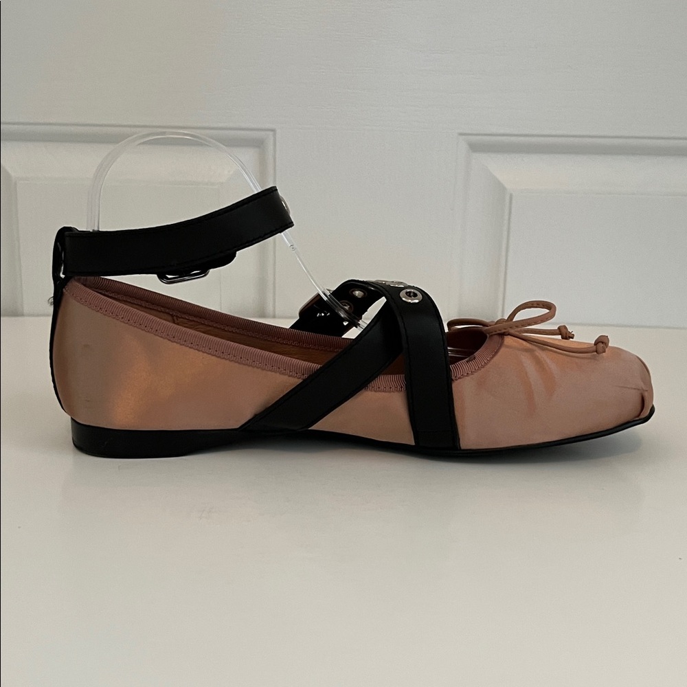 Jeffrey Campbell x Free People Choreo Ballet Flats Natural/Black size 10 - Picture 4 of 8